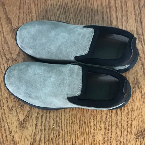 Lands End Suede All Weather Slipin Walking Shoes 9.5B Taupe EUC - Picture 3 of 7